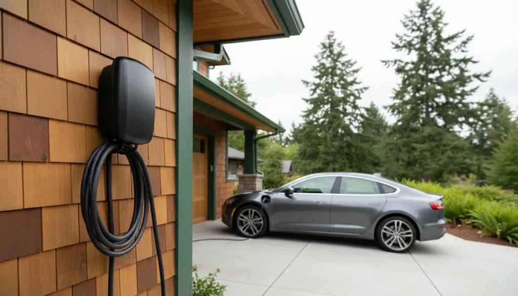 residential level 2 ev charger installation wide